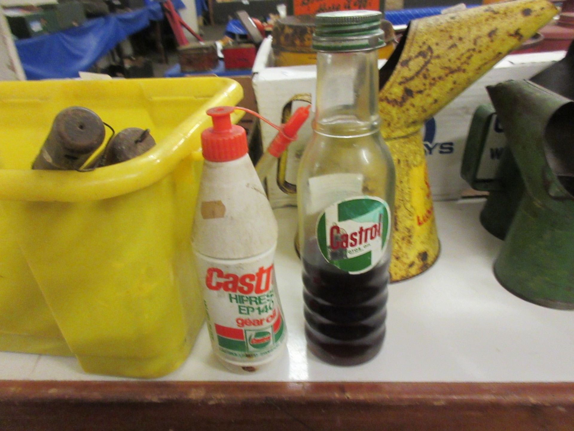 Two vintage port bottles of Castrol