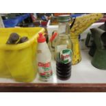 Two vintage port bottles of Castrol