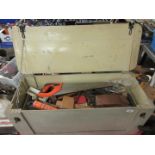 Wooden Toolchest containing large quantity of assorted tools