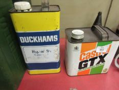 Castrol GTX and Duckhams cans