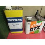 Castrol GTX and Duckhams cans