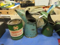 To oil cans together with can of Castrolease grease