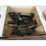 Box various tools spring gauge etc