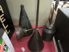 For various oil cans including I W and S, a nice conical example etc