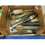 Box: quantity various grease guns