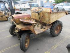 Vintage one ton Dumper, advised by vendor that it starts first time but requires attention to clutch