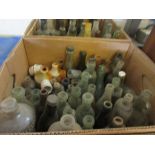 Box: qty various vintage Bottles