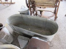 Large galvanised bath