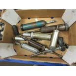 Box: quantity various grease guns