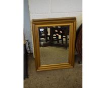 PAIR OF RECTANGULAR GILT FRAMED MIRRORS