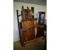 VICTORIAN FOUR POSTER BED WITH TURNED AND PANELLED HEADBOARD (DISMANTLED)