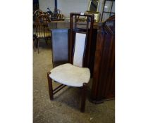 GOOD QUALITY RETRO BOLTINGE DINING CHAIR WITH CREAM UPHOLSTERY