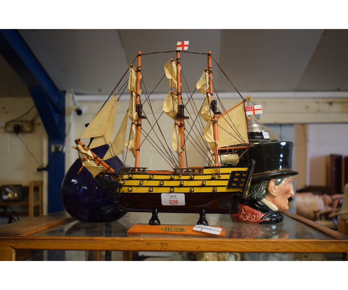SMALL SCRATCH BUILT MODEL OF HMS VICTORY