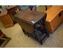 OAK FRAMED DROP LEAF GATE LEG BARLEY TWIST TABLE