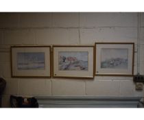 TWO JASON PARTNER WATERCOLOURS, TOGETHER WITH A FURTHER KEITH JOHNSON WATERCOLOUR (3)