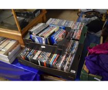 THREE BOXES OF MIXED DVDS ETC