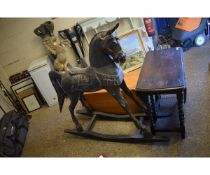 GOOD QUALITY EASTERN CARVED AND PAINTED ROCKING HORSE