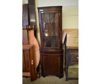 REPRODUCTION MAHOGANY FLOOR STANDING CORNER CUPBOARD