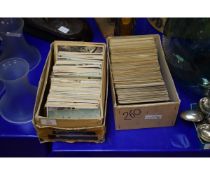 TWO BOXES OF VINTAGE POSTCARDS
