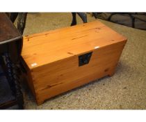 PINE FRAMED LIFT UP TOP STORAGE TRUNK