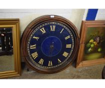 WOODEN FRAMED MODERN DIAL CLOCK WITH ROMAN CHAPTER RING