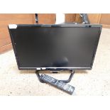 SMALL JVC FLAT SCREEN TV AND REMOTE