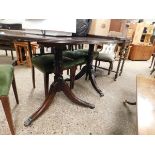 REPRODUCTION MAHOGANY D-END EXTENDING DINING TABLE WITH ONE EXTRA LEAF