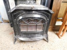 GOOD QUALITY BLACK ENAMELLED WOOD BURNING STOVE