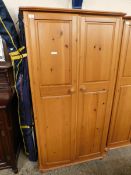 PINE DOUBLE DOOR WARDROBE