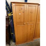 PINE DOUBLE DOOR WARDROBE