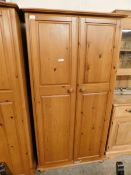 PINE DOUBLE DOOR WARDROBE