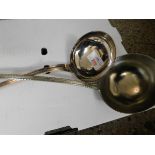 TWO SILVER PLATED LADLES