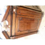 LATE 18TH/EARLY 19TH CENTURY OAK CORNER MOUNTED CUPBOARD WITH SINGLE PANELLED DOOR WITH REEDED