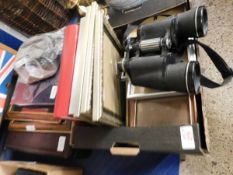 PAIR OF PRINZ LUX 7X50 BINOCULARS TOGETHER WITH ASSORTED PICTURE FRAMES ETC