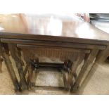 OAK NEST OF THREE TABLES