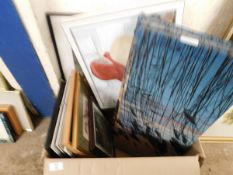 BOX CONTAINING MIXED PICTURES ETC