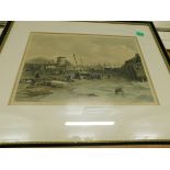 HOGARTH FRAMED COLOURED PRINT “BACK OF THE OLD PIER”