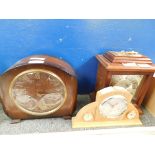 THREE MANTEL CLOCKS