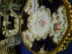 QUANTITY OF COALPORT BLUE AND GILDED RIMMED PART TEA WARES