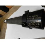 MID-20TH CENTURY BLACK FINISHED BRASS SIGHTING TELESCOPE, TEL SIGTG, NO 50 X 1.9, NK IS, OS 1015 GA,