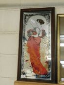 REPRODUCTION ART NOUVEAU STYLE MIRROR ENTITLED “SUMMER”