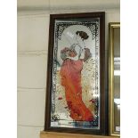 REPRODUCTION ART NOUVEAU STYLE MIRROR ENTITLED “SUMMER”