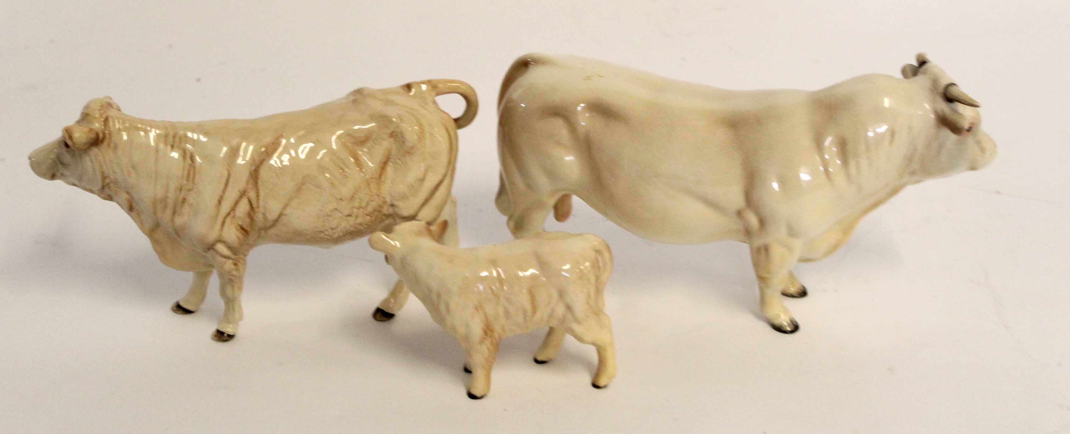 Collection of John Beswick figures comprising a bull, cow and calf (3) - Image 2 of 4