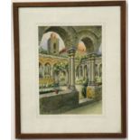 Indistinctly signed pair of watercolours, Mediterranean scenes, 26 x 18cm (2)