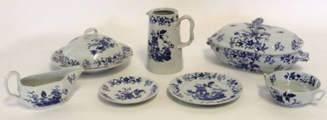 Extensive quantity of Spode dinner wares in the Blue Bowpot pattern comprising muffin dish and