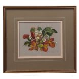 AR Pamela Davis, VPRMS, SWA, FSBA (20th century), "Strawberry plant", watercolour, signed lower