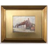 J M Vernon, signed pair of watercolour, "Washington's House, Little Brington near Northampton"