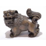Chinese bronze dog of Fo or dragon, 9cm long
