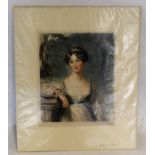 Sydney E Wilson, signed in pencil to margin, group of four coloured mezzotints, Female portraits,