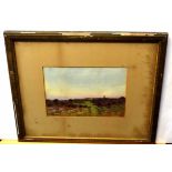 Cyril Ward, signed watercolour, "Walberswick Common, Suffolk", 17 x 25cm